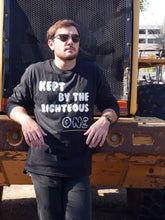 Load image into Gallery viewer, &quot;Isaiah 41:10&quot; Righteous One T-shirt (black long sleeve)
