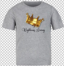 Load image into Gallery viewer, &quot;Righteous living drip&quot; T-shirt (black) (gray)
